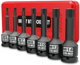 UST196 AIOURX Drive Master Impact Xzn Bit Socket Set M5