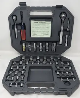 Alltrade 486-t-50 Vintage 50 Pc Sae And Metric Socket Set New In Case
