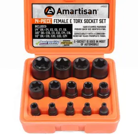 AM9837 AMARTISAN Female Torx Socket Set Rail E4 E24 Star