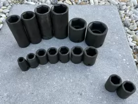 20-240 ARMSTRONG Drive Point Impact Sockets Shallow Total