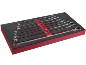 Atd Tools 6509 9 Pc. Sae Ratcheting Flexible Head Extra Long Wrench Set