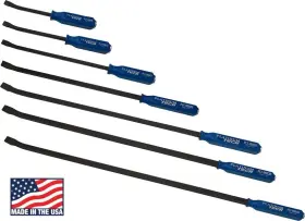 Atd Tools 99907 7 Pc. Pry Bar Set With Slotted Hanging Rack