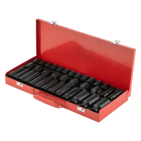 Bfo 209jlx 35x 6 Point Deep Impact Socket Set 1/2 Inch Drive Metric Garage Tool 8-32mm 9-10mm