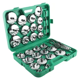 Bfo 2w4u5h 31pcs Oil Filter Wrench Set Heavy Duty Steel Socket Cap For Buick Etc