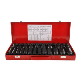 Bfo 942zd3 35x1/2 Inch Deep Impact Socket Set Drive 6 Point Metric Garage Tool 8mm - 32mm