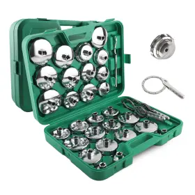 Bfo E9y65o Auto Oil Filter Socket Wrench 1/2 Inch Drive Cap Removal 31 Pcs Steel Cup Type