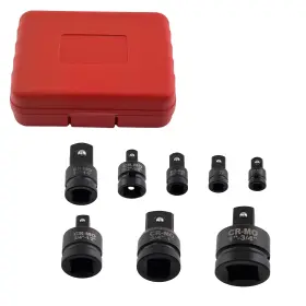 Bfo Jnmr3l 8pcs Impact Adapter Reducer Set 1/4 3/8 1/2 3/4 1in Socket Cr-mo Steel Case