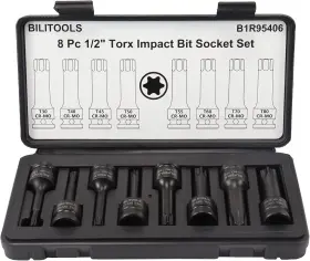 B1R95406 BILITOOLS Torx Bit Socket Set T35 T40 T45 T50 T55