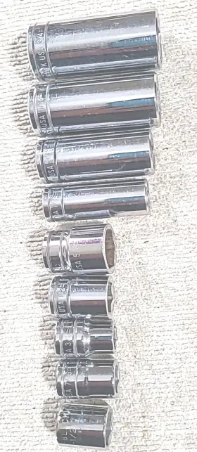 HW1524 BLACKHAWK Drive Point Socket Set Tools Crome Shallow