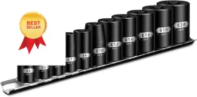 51611 BLACKROBOT Torx Socket Set Rail Female Star