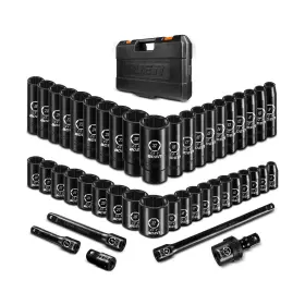 Boen Sfg-bn23045 45pcs 1/2 Inch Drive Metric Socket Set Impact Deep& Shollow 9mm-3