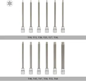 ET571 Drive Torx Bit Socket Set Steel S2 #2