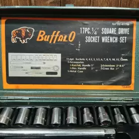 02-417M BUFFALO TOOLS Ratchet Socket Set Drive #2