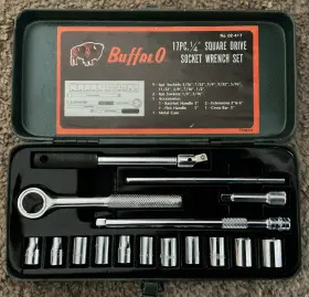02-417T BUFFALO TOOLS Ratchet Socket Set Drive