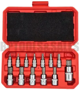 Cal Hawk Csshb13 13pc Hex Bit Socket Set S2 Steel Allen Tool Kit Sae
