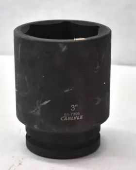 Carlyle 61-7396 Deep Impact Socket 3-1/8 Inch 6 Point X 1 Drive Tool Black Oxide