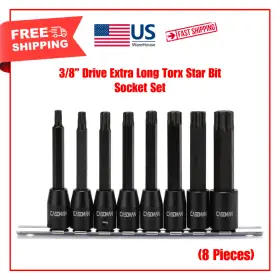 CS118 CASOMAN Drive Torx Bit Socket Set Steel S2 Star