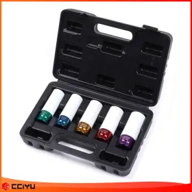 Cciyu Ze1091330510544501g 5pc Thin Wall Impact Socket Kit 1/2 Inch Drive Wheel Nut Deep Set