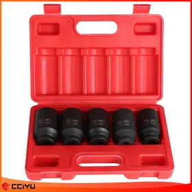 Cciyu Ze1159302417165301g 1/2 Inch Deep Spindle Axle Nut Socket Set 12 Point Metric 30 32 34 35 36mm 5pcs
