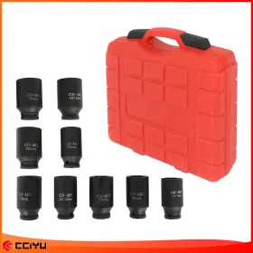 Cciyu Ze1160280110774001g 9x 29-38mm Deep Impact Socket Set 1/2 Inch Drive Metric Axle Hub Nut Sockets Tool