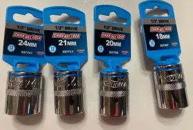 Channellock 397687 Channel Lock 1/2 Inch Drive 12 Point 18mm 20mm 21mm 24mm Sockets
