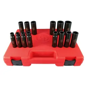 Chicago Pneumatic 8940164458 1/2 Inch Drive Metric 6-point Deep Impact Socket Set 14 Pieces