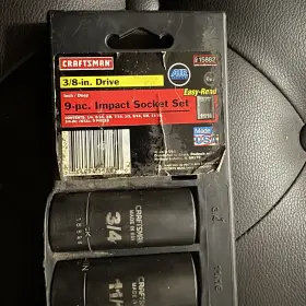 15882 CRAFTSMAN Drive Point Impact Socket Set #2