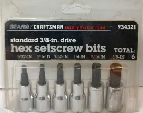 34304 CRAFTSMAN Socket Set Point Drive Hex