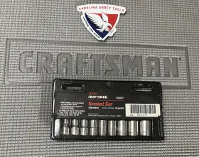 Craftsman 34371 Nos Vintage Sears Sae 9pc 1/4 Inch Drive 12 Point Socket Set Usa