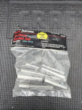 34391 CRAFTSMAN Sears Cratsman Nos Socket Set Point Hangbag