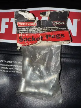 34524 CRAFTSMAN Sears Nos Drive Socket Pegs Magnetic Holders #3