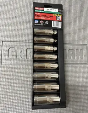 Craftsman 34578 Nos Sears Usa 1/2 Inch Drive Sae 8pc Easy Read Deep Socket Set Rare Craftsman 34578 Nos Sears Usa 1/2 Inch Drive Sae 8pc Easy Read Deep Socket Set Rare
