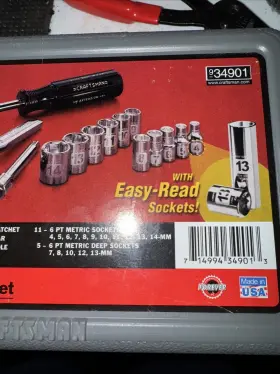 34901 CRAFTSMAN Sears Nos Drive Socket Ratchet Set #3