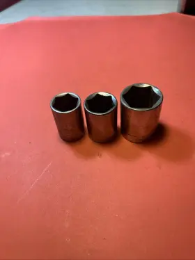 Craftsman 44059 44063 44066 - Lot Of 3 Shallow 6 Point 1/2 Inch Drive Sockets 3/4 13/16 & 1 -g