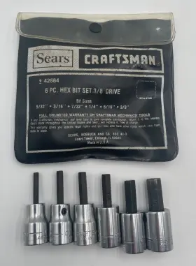 9-42684 CRAFTSMAN Sears Drive Hex Bit Set