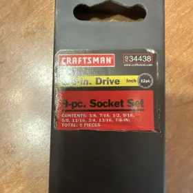934438 CRAFTSMAN Sears Socket Set Drive #2