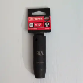 Craftsman Cmmt15996 7/16 Inch In X 1/2 Drive 6 Point Deep Impact Socket New Craftsman Cmmt15996 7/16 Inch In X 1/2 Drive 6 Point Deep Impact Socket New