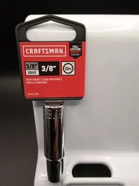 Craftsman Cmmt43301 3/8 Inch Dr Standard/sae 12pt/point Deep Socket New Craftsman Cmmt43301 3/8 Inch Dr Standard/sae 12pt/point Deep Socket New