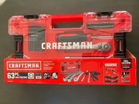 Craftsman Cmmt45063 63-piece Tool Set - Sae And Metric 1/4 Inch 3/8 Sockets Ratchets Wrench