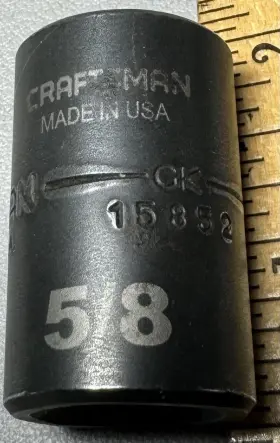 GK-15852 CRAFTSMAN Point Drive Shallow Impact Socket B5