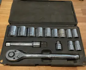 6168702 CREWLINE Drive Socket Set Powertorque Ratchet Tools