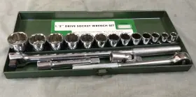 1216S D-J TOOLS Drive Socket Set Ratchet Extension Breaker