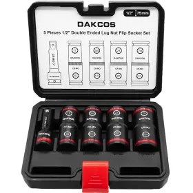 KSS5PC-B DAKCOS Drive Impact Lug Nut Socket Set Double End