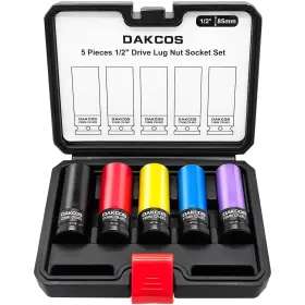 KSS5PC-MET DAKCOS Drive Impact Lug Nut Socket Set
