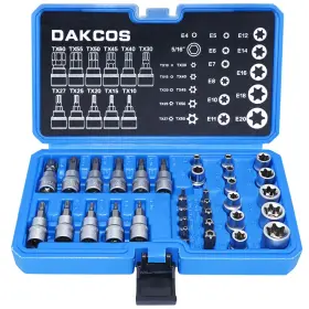 SES7PC DAKCOS Torx Socket Set Female Hex Star
