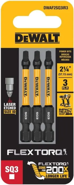885911743235 DEWALT Flextorq Square Impact Power Bits Total