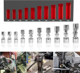 DRQP2158 DR-AUTO Flare Nut Socket Set Square Drive
