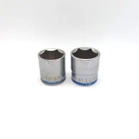 Duralast 75-814 Set 2 1 -1/4 Inch And 3/16 75-813 1/2 Drive Chrome Sockets Sae