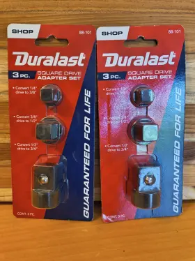 Duralast 88-101 2 Sets 3pc Square Drive Adapter Set