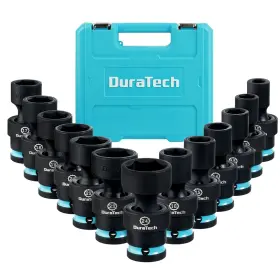 404060 DURATECH Impact Swivel Socket Set Shallow Wobble